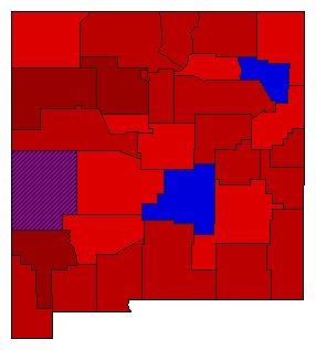 1964 New Mexico County Map of General Election Results for Attorney General