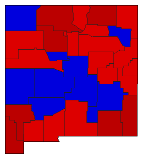 1966 New Mexico County Map of General Election Results for Attorney General