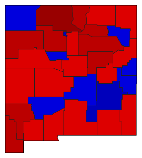 1974 New Mexico County Map of General Election Results for Attorney General