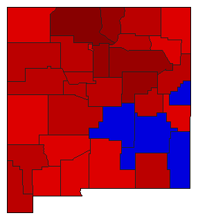 1982 New Mexico County Map of General Election Results for Attorney General