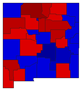 1986 New Mexico County Map of General Election Results for Attorney General