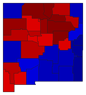 2014 New Mexico County Map of General Election Results for Attorney General