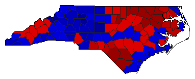 2004 North Carolina County Map of General Election Results for Agriculture Commissioner