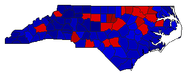 2020 North Carolina County Map of General Election Results for Agriculture Commissioner
