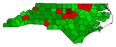 2018 North Carolina County Map of General Election Results for Referendum