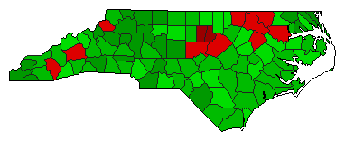2018 North Carolina County Map of General Election Results for Referendum
