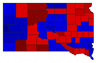 2002 South Dakota County Map of General Election Results for State Auditor
