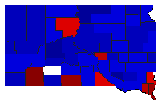 1978 South Dakota County Map of General Election Results for Governor