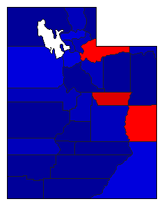 2004 Utah County Map of General Election Results for State Treasurer