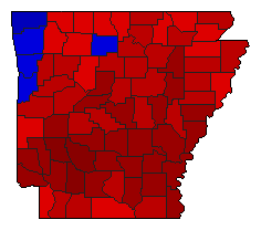 1994 Arkansas County Map of General Election Results for State Auditor