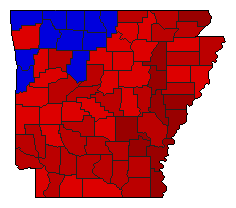 2006 Arkansas County Map of General Election Results for Lt. Governor