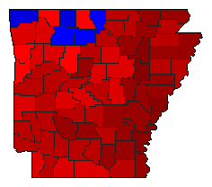 2006 Arkansas County Map of General Election Results for State Treasurer