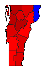 2002 Vermont County Map of General Election Results for Attorney General