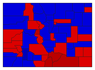 1956 Colorado County Map of General Election Results for Senator