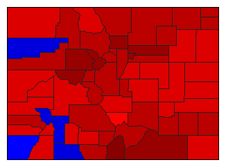 1982 Colorado County Map of General Election Results for Governor
