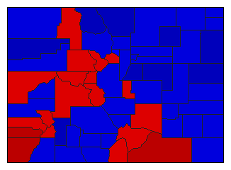 1940 Colorado County Map of General Election Results for Lt. Governor