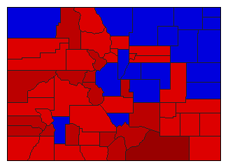 1948 Colorado County Map of General Election Results for Lt. Governor