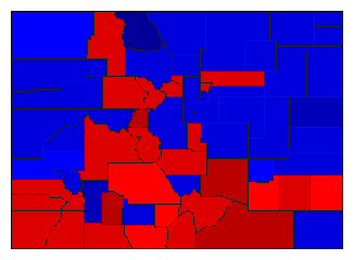 1966 Colorado County Map of General Election Results for Lt. Governor