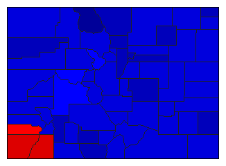 1920 Colorado County Map of General Election Results for State Treasurer