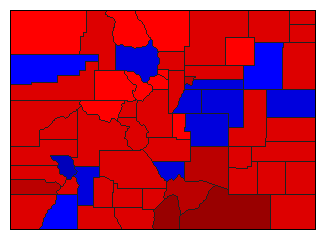 1978 Colorado County Map of General Election Results for State Treasurer