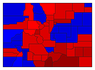 1982 Colorado County Map of General Election Results for State Treasurer