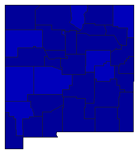 2020 New Mexico County Map of Democratic Primary Election Results for President
