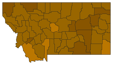 2016 Montana County Map of Republican Primary Election Results for President