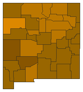 2016 New Mexico County Map of Republican Primary Election Results for President