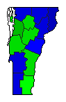 2024 Vermont County Map of Republican Primary Election Results for President