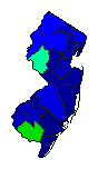 1970 New Jersey County Map of Republican Primary Election Results for Senator
