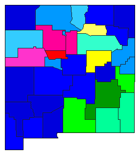 1986 New Mexico County Map of Republican Primary Election Results for Governor