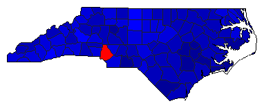2022 North Carolina County Map of Republican Primary Election Results for Senator