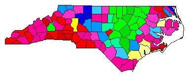 2012 North Carolina County Map of Republican Primary Election Results for Lt. Governor