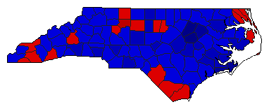 2016 North Carolina County Map of Republican Primary Election Results for Lt. Governor