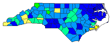 2012 North Carolina County Map of Republican Primary Election Results for Secretary of State