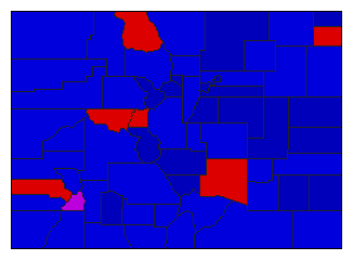 1998 Colorado County Map of Republican Primary Election Results for Lt. Governor