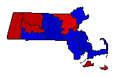 2010 Massachusetts County Map of Special Election Results for Senator