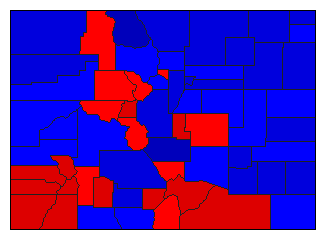 1924 Colorado County Map of Special Election Results for Senator