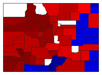 1898 Colorado County Map of General Election Results for State Treasurer