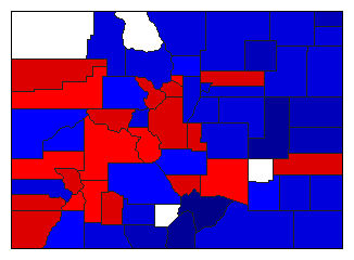 1906 Colorado County Map of General Election Results for State Auditor