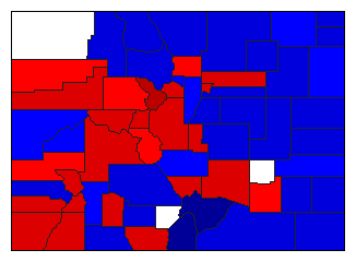 1910 Colorado County Map of General Election Results for State Auditor