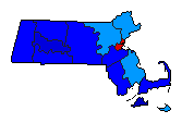 1912 Massachusetts County Map of General Election Results for State Auditor