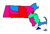 1913 Massachusetts County Map of General Election Results for Governor