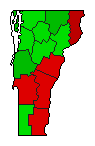 1916 Vermont County Map of General Election Results for Referendum