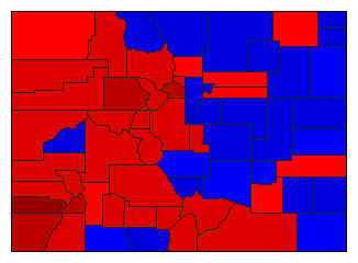 1918 Colorado County Map of General Election Results for State Auditor