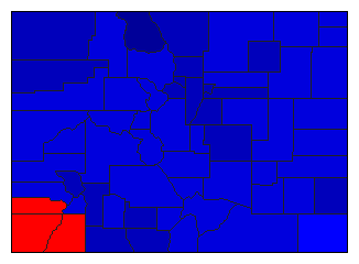 1920 Colorado County Map of General Election Results for State Auditor