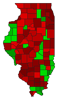 1922 Illinois County Map of General Election Results for Referendum