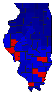 1924 Illinois County Map of General Election Results for State Auditor