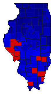 1924 Illinois County Map of General Election Results for Attorney General