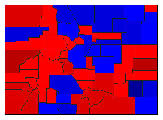 1924 Colorado County Map of General Election Results for Lt. Governor